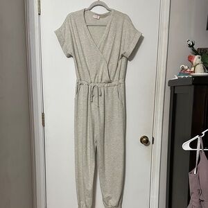 Gray/Beige Women's Jumpsuit